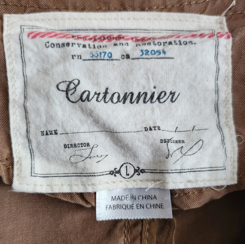Cartonnier Anthro Belted Trench Coat Lightweight